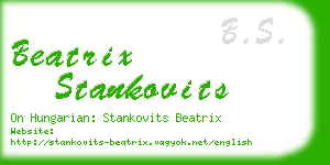 beatrix stankovits business card